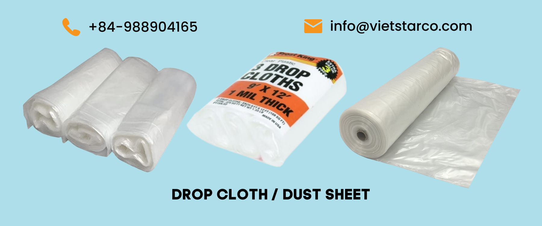 Drop Cloth,Dust Sheet, Plastic Sheeting